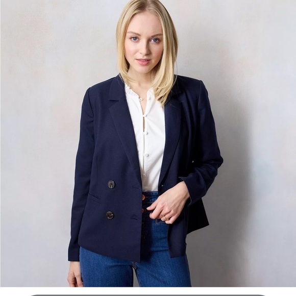 Women’s double breasted notch collar blazer jacket small - Picture 1 of 10